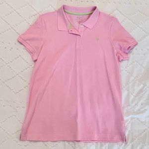 Womens Pink Lilly Pulitzer short sleeve polo collared shirt M